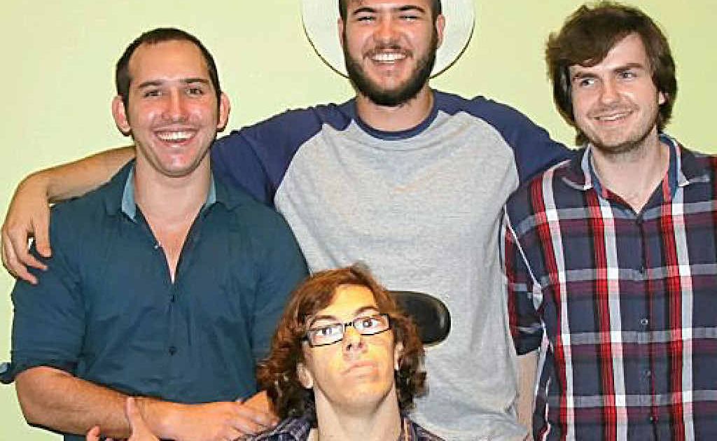 Dan Read with mates (back from left) Nick Aitken, Linc Phelps and Tom Dixon. Dan Read with mates (back from left) Nick Aitken, Linc Phelps and Tom Dixon.